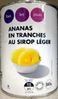 Ananas en tranches au sirop léger