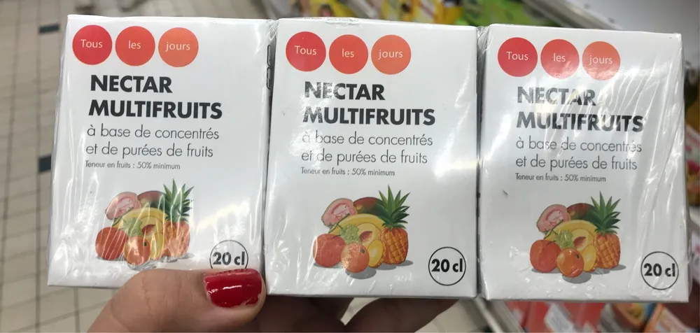 Nectar Multifruits à base de concentrés et de purées de fruits teneur en fruits : 50% minimum