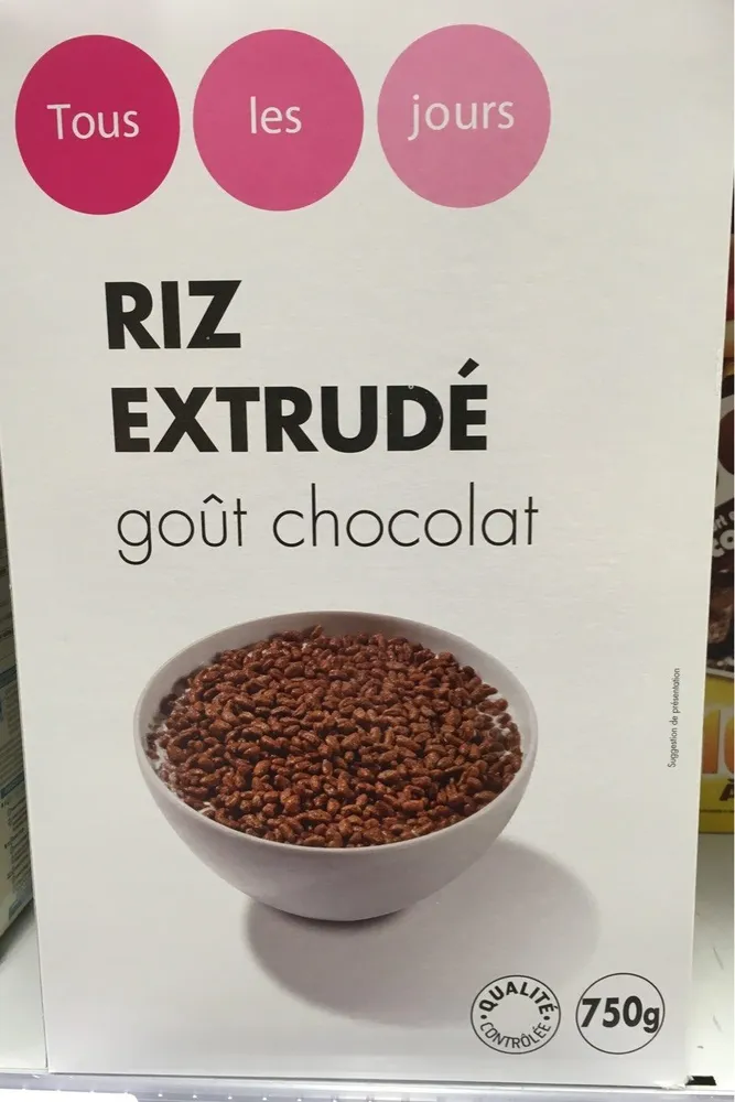 Riz extrudé goût chocolat
