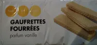 Gaufrettes fourrées fourrage saveur vanille
