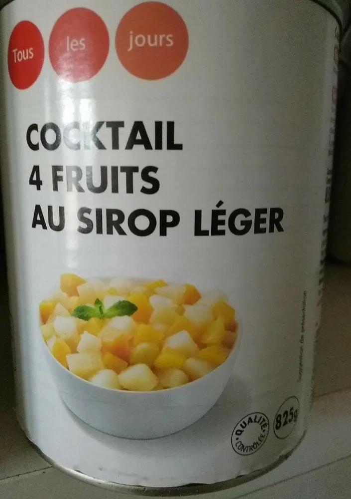 Cocktail 4 fruits au sirop léger