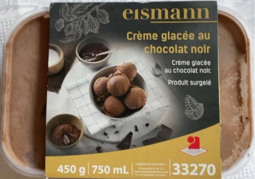 Crème glacée au chocolat noir