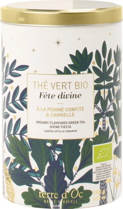 Thé vert Fête divine saveur pomme confite & cannelle Bio