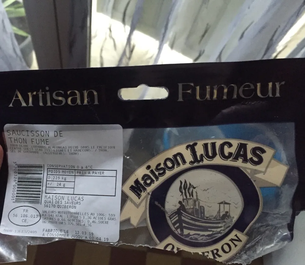Saucisson de thon fume