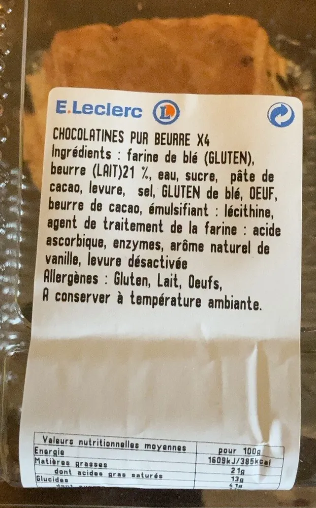 Chocolatine pur beurre