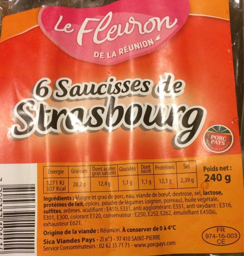 Saucisses de Strasbourg x6