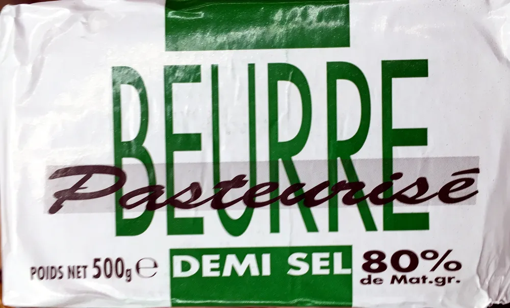 Beurre Pasteurisé Demi-Sel (80 % MG)