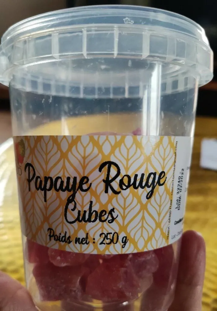 Papaye rouge cubes