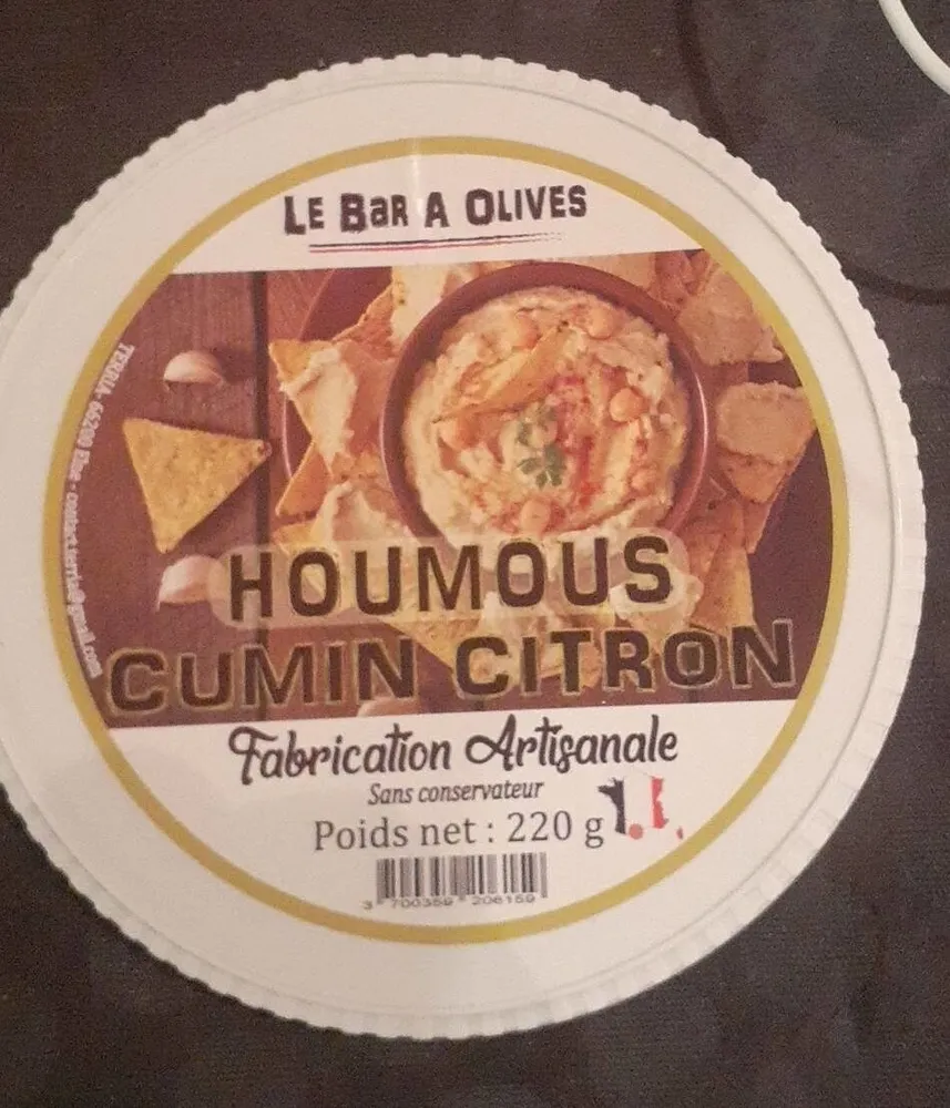 Houmous cumin citron