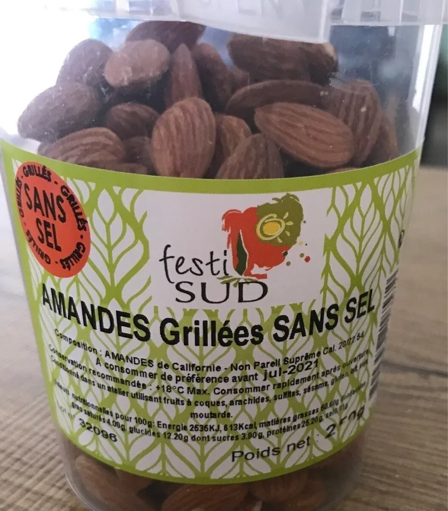 amandes grillées a sec