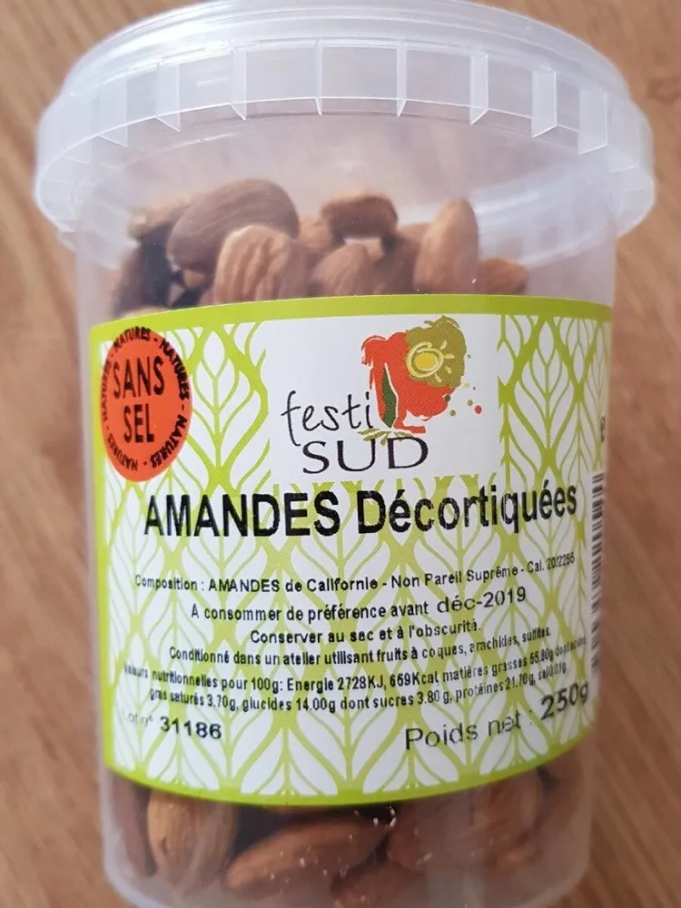 Amandes décortiquées sans sel