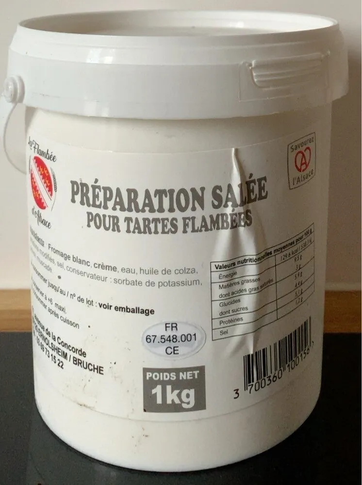 Préparation salée pour tartes flambées