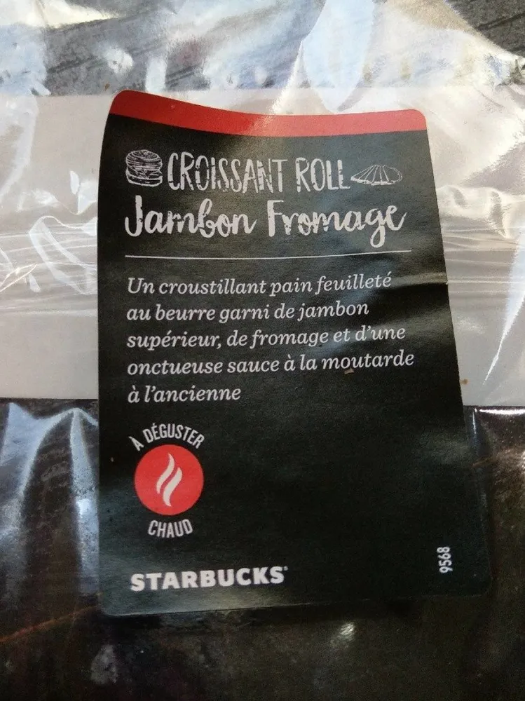 Croissant roll jambon fromage