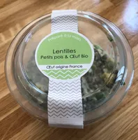 Lentilles petits pois & oeuf bio