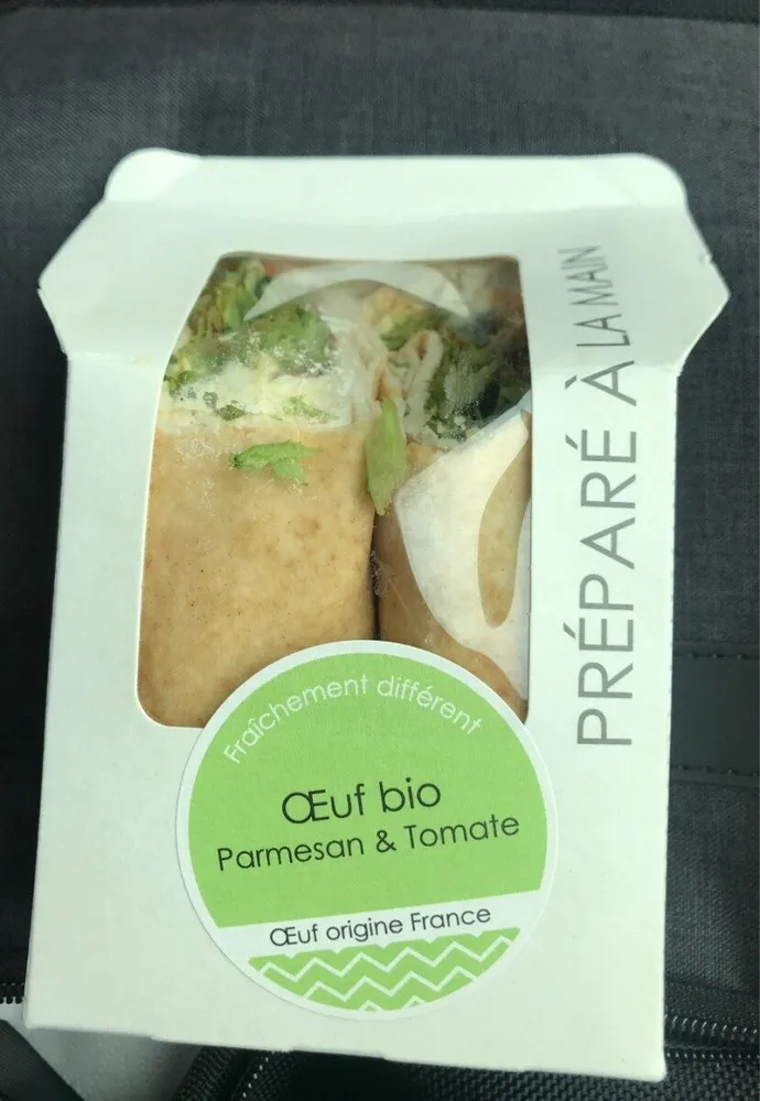 Wrap oeuf bio parmesan & tomates