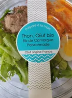 Salade Thon, Oeuf bio Riz de Camargue Poivronnade