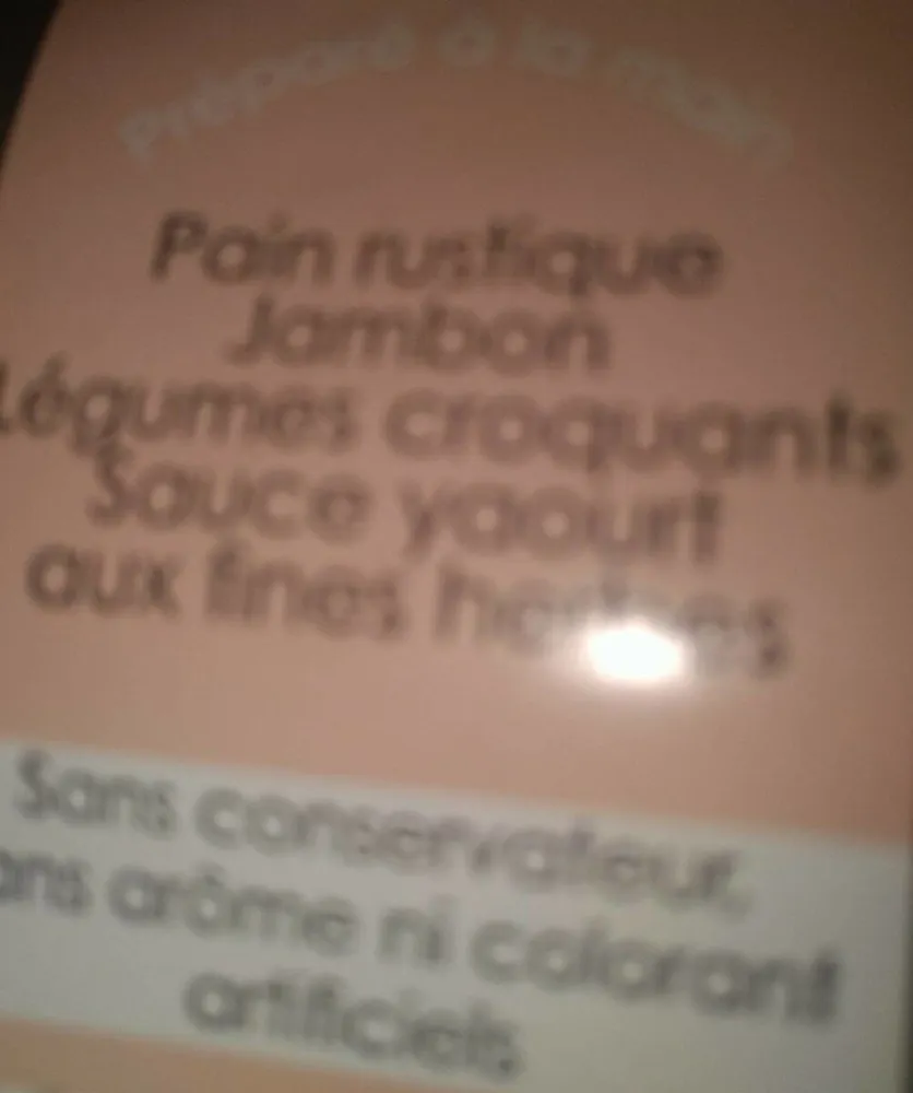 Pain rustique jambon