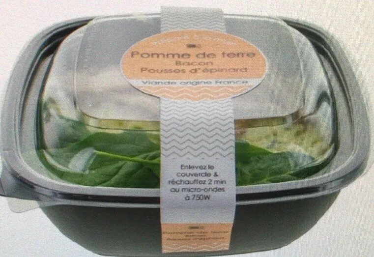 Pomme de terre Bacon Epinards