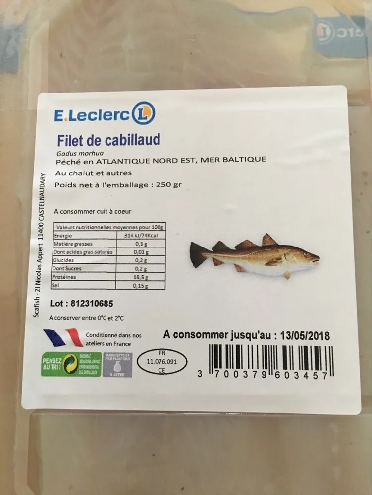 Filet de cabillaud
