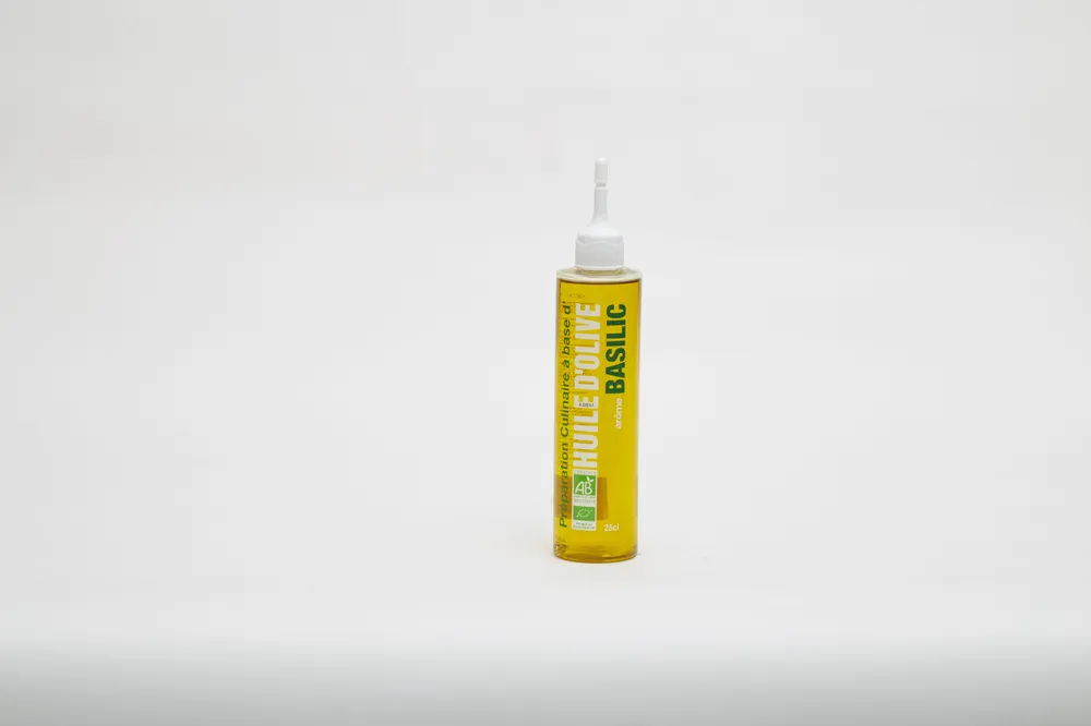 Préparation culinaire à base d'Huile d'olive arôme Basilic