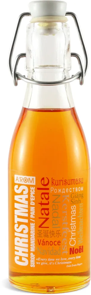 Sirop limo goût Christmas (mandarine pain d'épices)