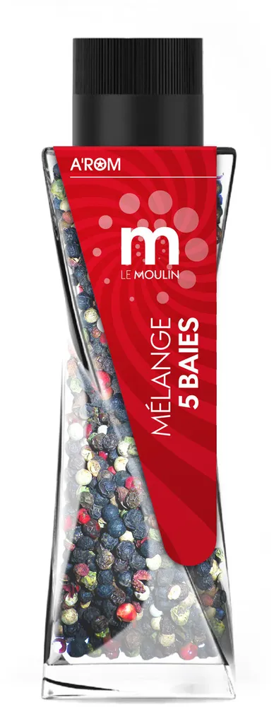 Moulin torsadé de Poivre au mélange 5 baies