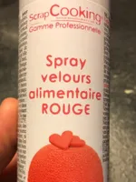 Spray velour alimentaire rouge