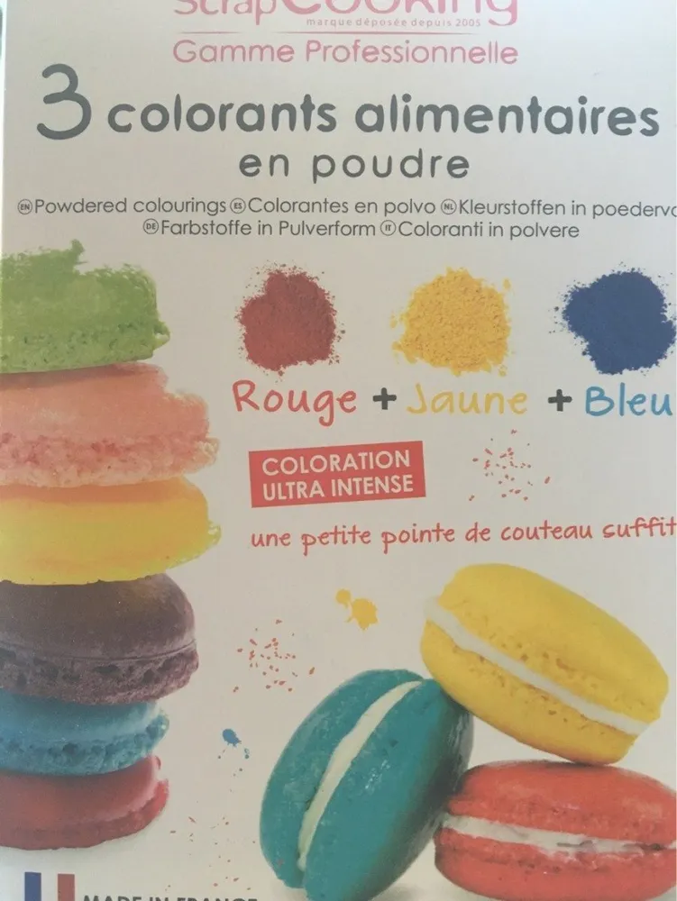 3 Colorants Artificiels En Poudre - Scrapcooking