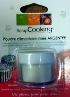 Poudre alimentaire irisée argentée