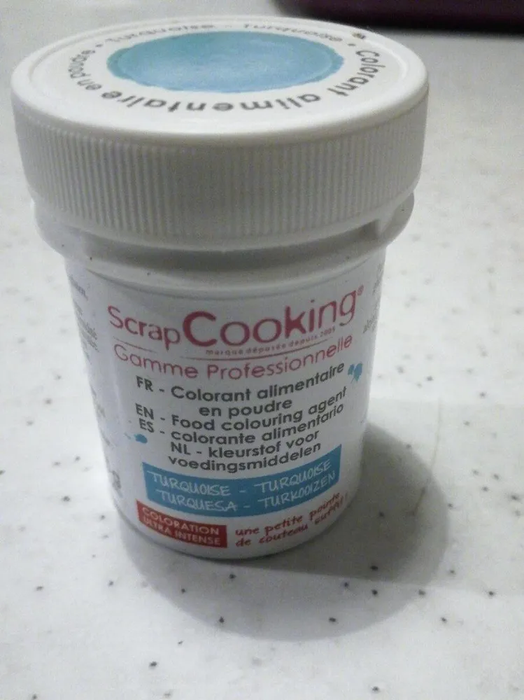 Colorant alimentaire en poudre - turquoise