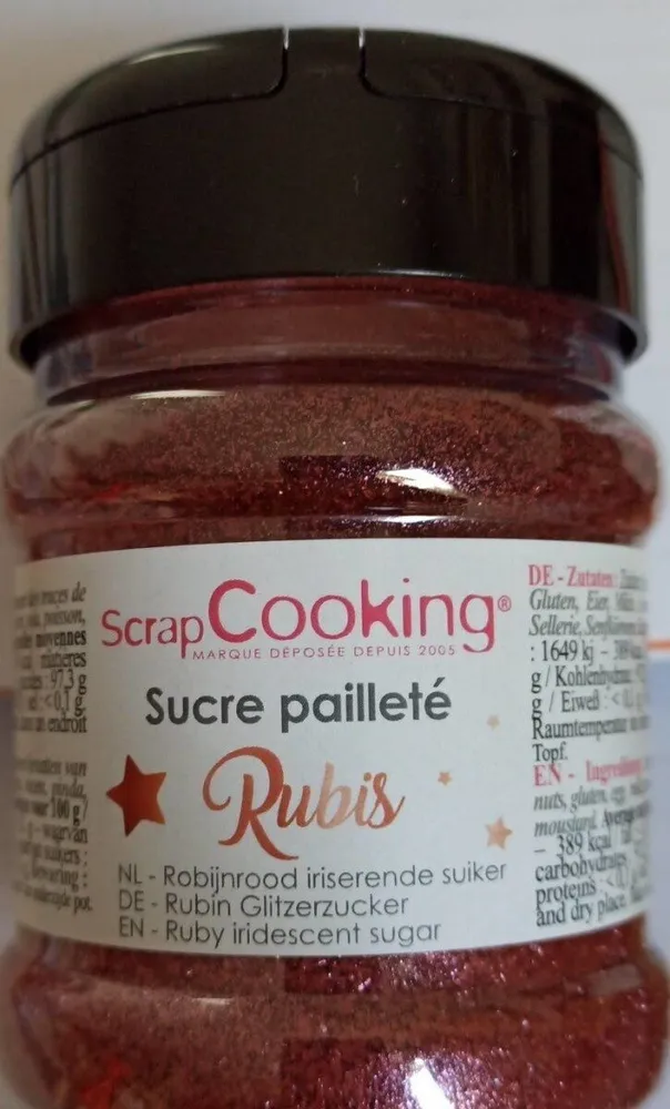 Sucre pailleté Rubis