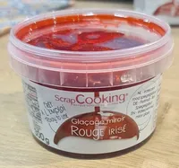 Glaçage miroir rouge pailleté prêt à l'emploi (300g)