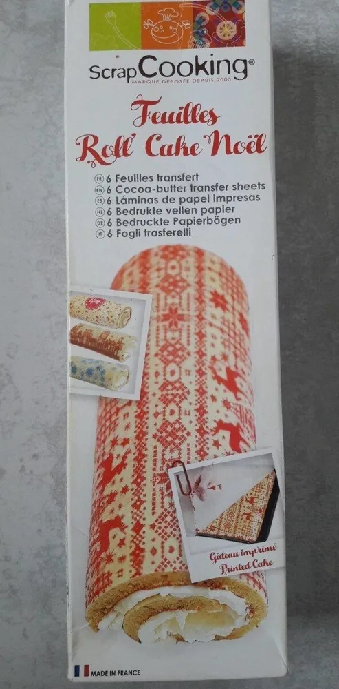 Lot De 6 Feuilles Transfert - Roll'cake Noël - Scrapcooking