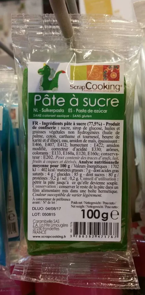 Pâte à sucre verte