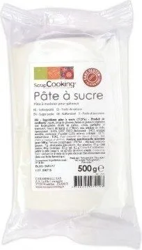 Pâte à Sucre Arôme Vanille 500 G Blanche - Scrapcooking