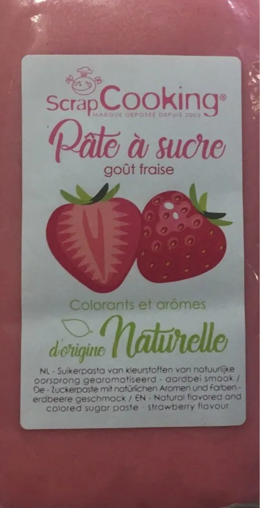 Pate à sucre goût fraise