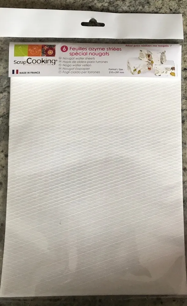 6 Feuilles Azymes Blanches - Spéciales Nougat - Scrapcooking