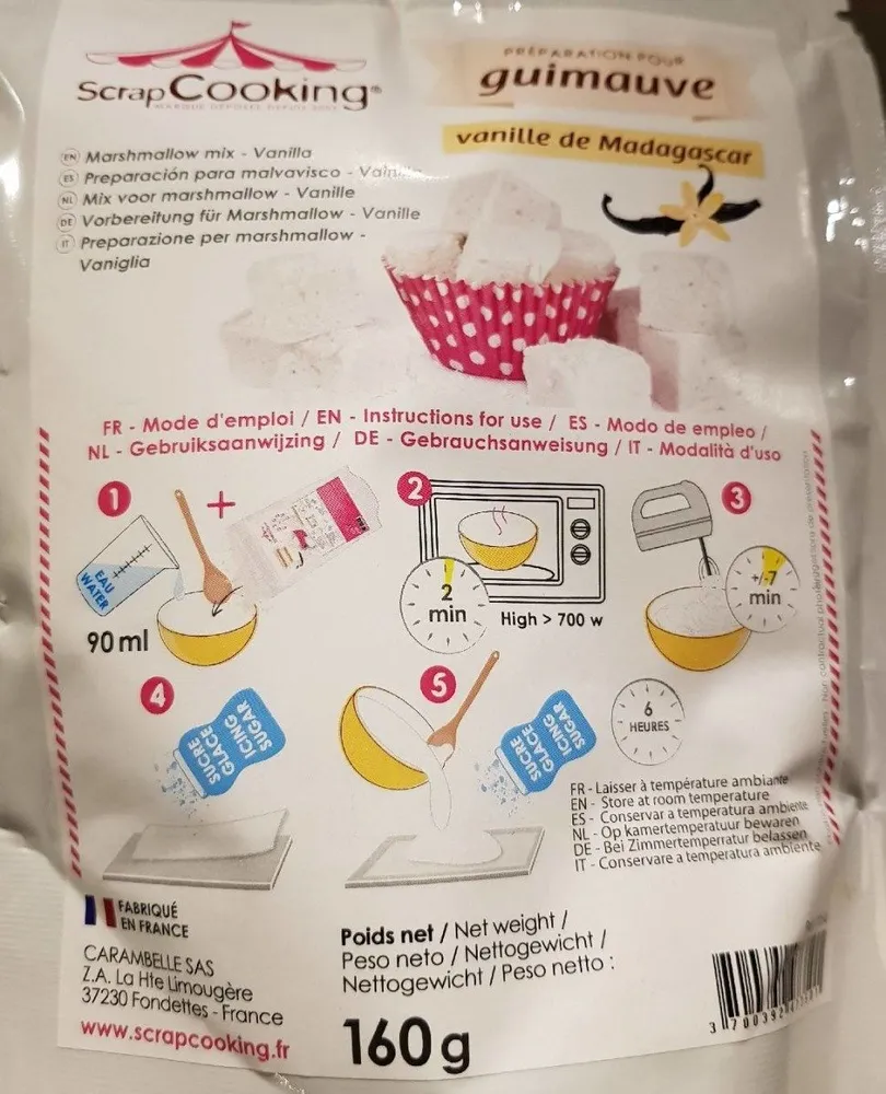 Préparation Guimauve Vanillée - 160 g - Scrapcooking
