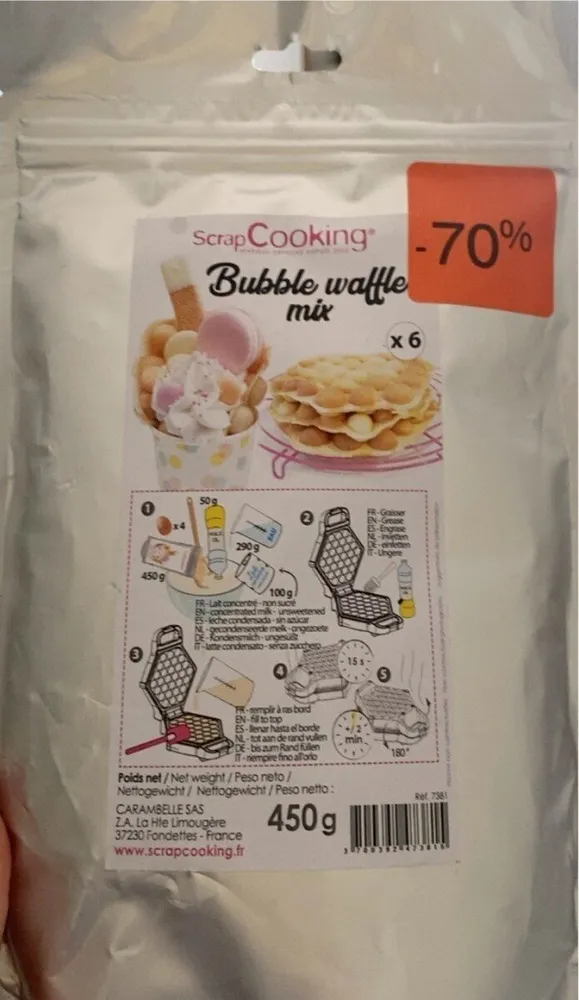 Bubble waffle mix