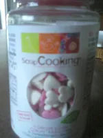 Pot De Décors Sucrés C?urs Blanc / Rose 50 g - Scrapcooking