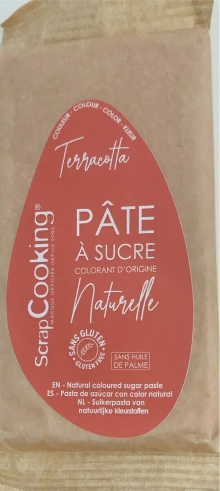 Pâte a sucre couleur terracota