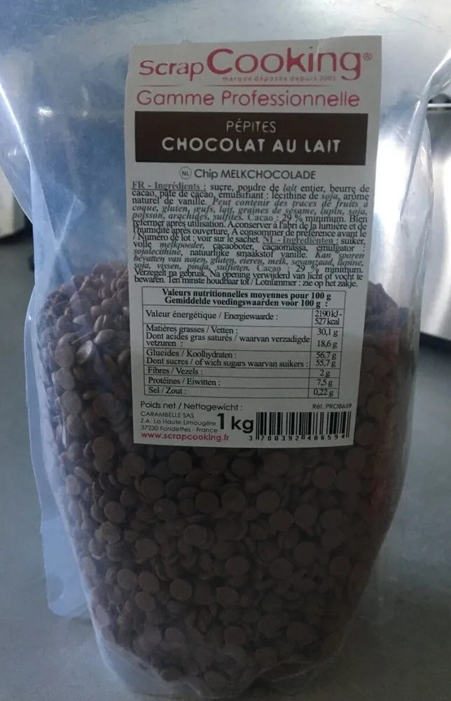 Pepites chocolat au lait