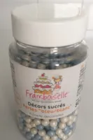 Perles "bleu/blanc" décors sucrés