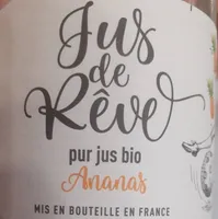 Jus de reve pur jus bio Ananas