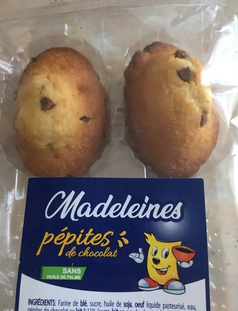 Madeleines pepites de chocolat