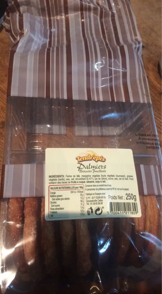 Palmiers Biscuits Feuilletés