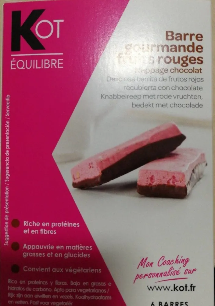 Barre gourmande fruits rouges