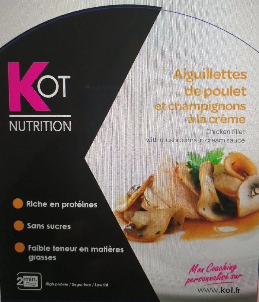 Aiguillettes de poulet et champignons à la crème