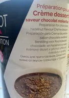 Préparation pour crème dessert saveur chocolat noisette