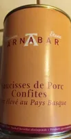 Saucisse de porc confite